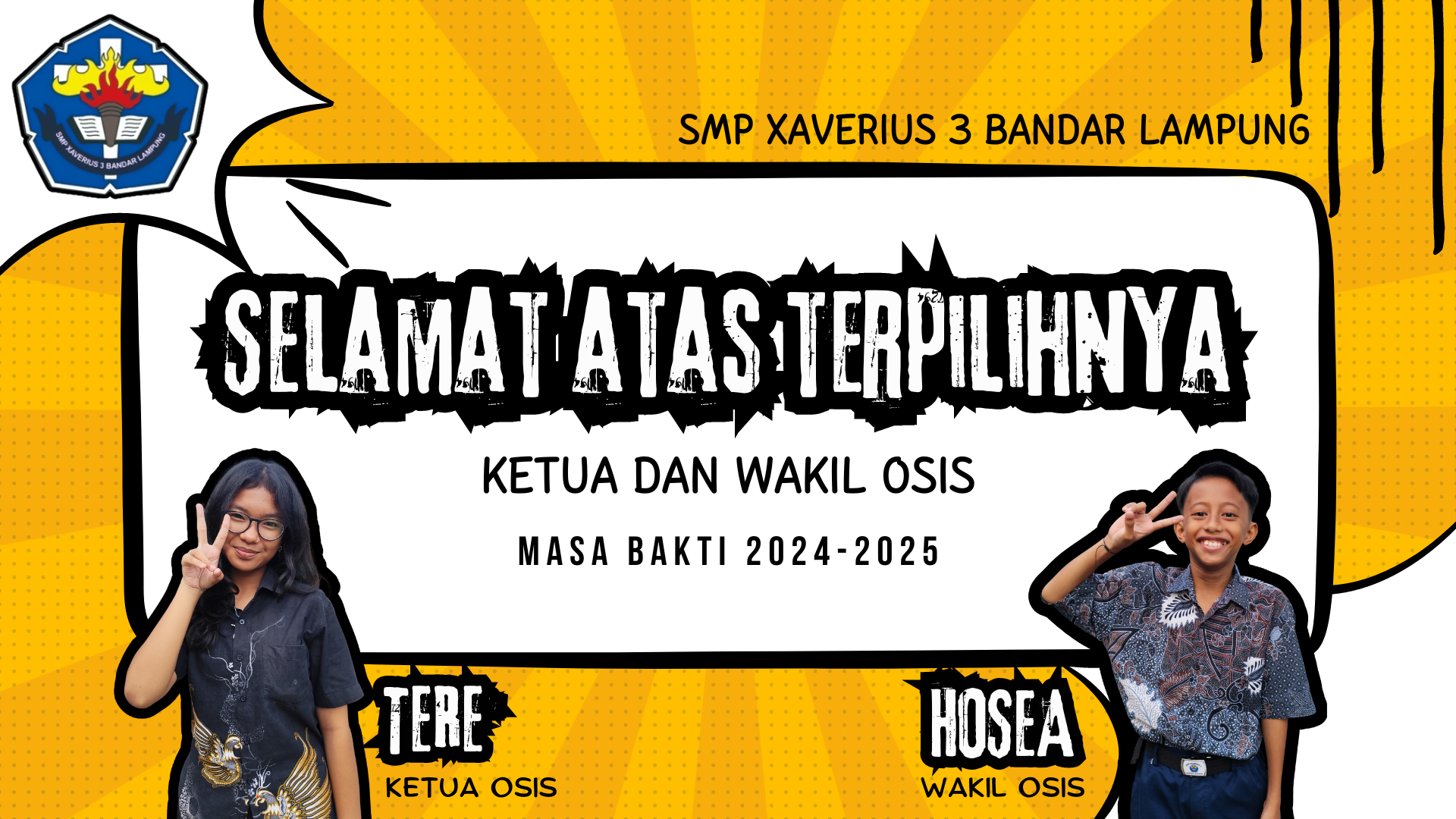 KETUA DAN WAKIL OSIS XAVEPAN TERPILIH !