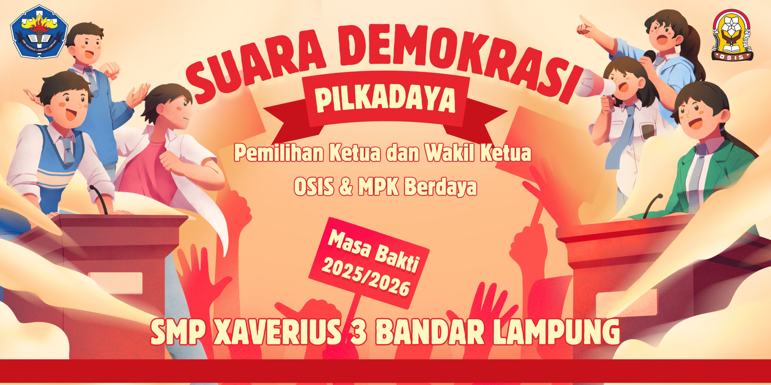 XAVEPAN : KAMPANYE CALON KETUA DAN WAKIL KETUA OSIS MASA BAKTI 2025-2026 BERLANGSUNG SERU !