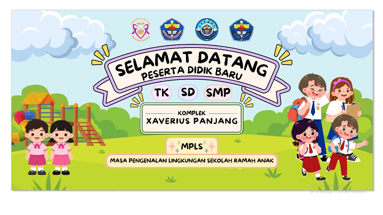 MASA PENGENALAN LINGKUNGAN SEKOLAH (MPLS)  RAMAH DI SMP XAVERIUS 3 BANDAR LAMPUNG