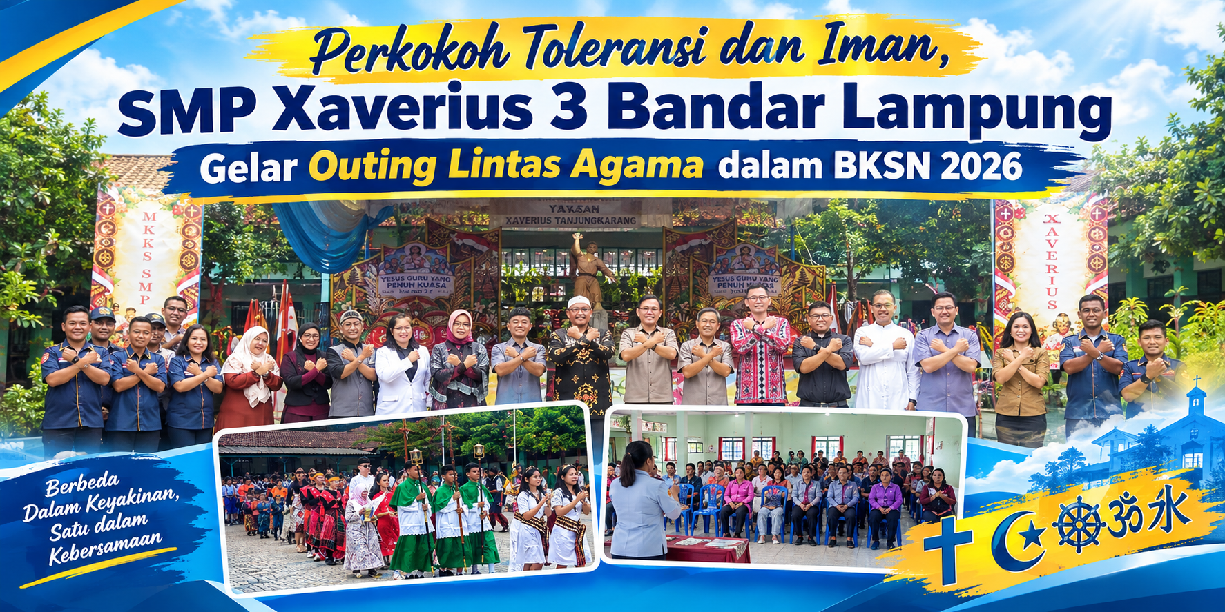 Perkokoh Toleransi dan Iman, SMP Xaverius 3 Bandar Lampung Gelar Outing Lintas Agama dalam BKSN 2026